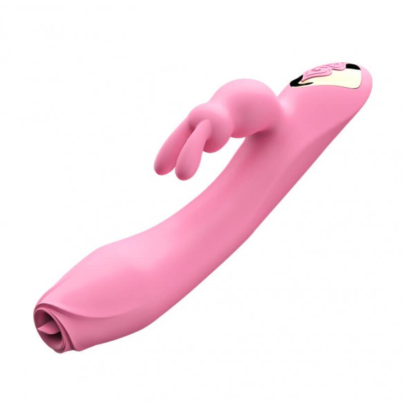 YUJI - Tongue Kiss Rabbit Vibrator Wand (Chargeable - Pink)